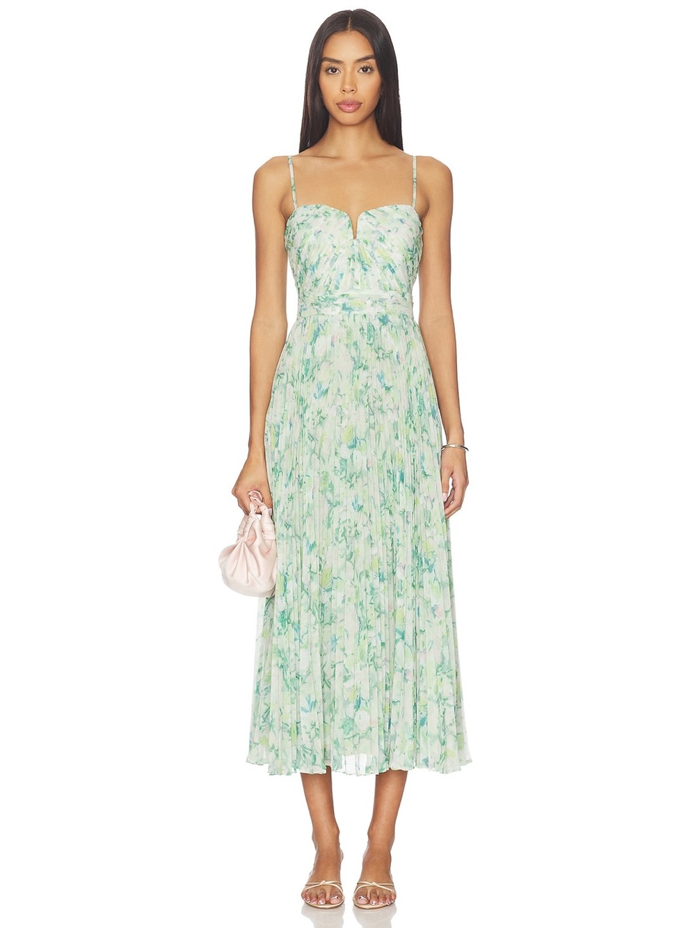 ASTR the Label Bayley Dress in Green Floral